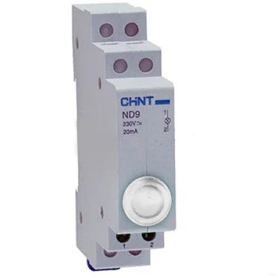 Фото ND9-1/w AC/DC230В (LED) белый индикатор (CHINT) ЭТК Оникс